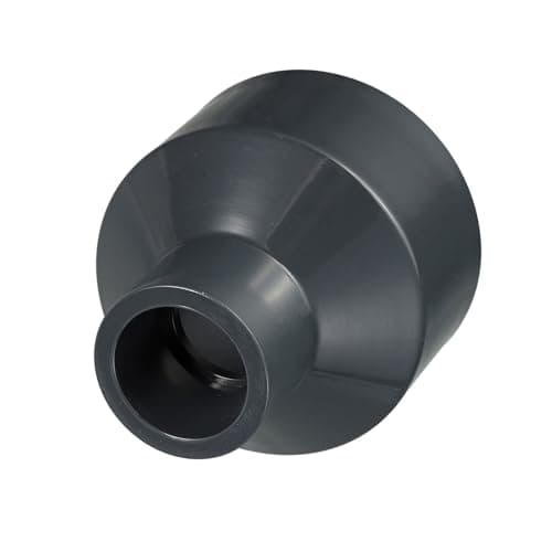 DTGN 1Pcs 2 1/2"x1" PVC Reducer Pipe Coupling Fitting, SCH80 (SOCxSOC) Furniture Grade PVC Slip Socket Connectors, Straight Pressure Pipe Fittings for Home Use, Irrigation, Black