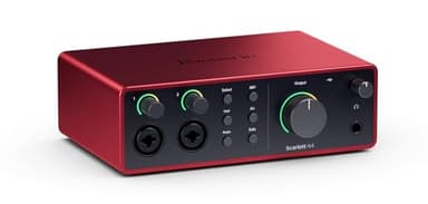 Focusrite Scarlett 4i4 4th Gen USB Audio Interface, for Musicians, Songwriters, Guitarists, Content Creators — High-Fidelity, Studio Quality Recording, and All the Software You Need to Record