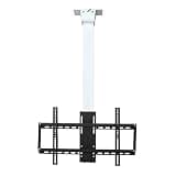 Ceiling Tv Mount Stand - Motorised Tv Bracket Stand, Height Adjustable Telescopic Auto Lifting Tv Stand, Fits 32-70 Inch Tvs, With Memory Setting And Remote Control, Max Bearing 37,White 1300 2300MM