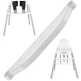 18x3 Adjustable Non-Slip Plastic Baby High Chair Foot Rest with Fixing Ring, Sturdy High Chair Accessory for Toddler, Highchair Footrest