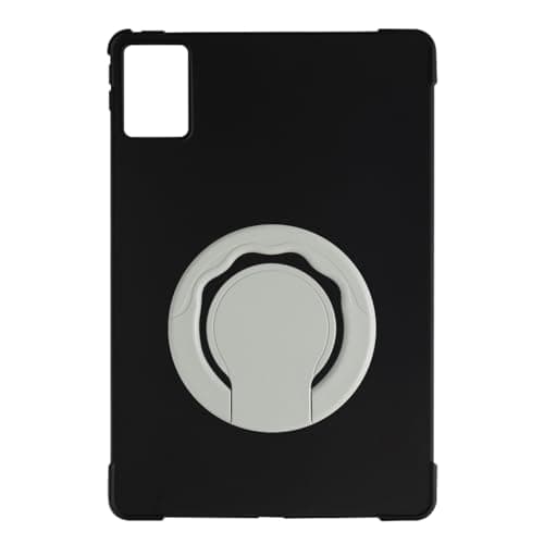Shantime Tablet Case and Stand Holder Compatible with Lenovo Idea Tab 4G 11.0 2025 Case, 2-in-1 Shockproof TPU Cover and 360 Rotating Ring Handle Grip Bracket(Black)