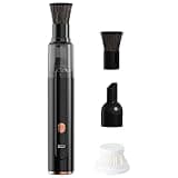 wkao Handheld Vacuum Cordless, 1200 pa Suction Small Vacuum Cleaner with Aluminum Turbine, USB-C Rechargeable Portable Cleaner for Pet Hair, Home, and Car, Lightweight Design, Black