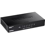TRENDnet 8-Port Gigabit Desktop Switch, TEG-S83, 8 x Gigabit RJ-45 Ports, Ethernet Splitter, 16Gbps Switching Capacity, Fanless Design, Metal Enclosure, Lifetime Protection, Black
