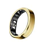 RingConn Gen 3, World’s First Smart Ring with Vascular Trends, No App Subscription, Vibration Alerts, Sleep, Fitness & Heart Rate, 14-Day Battery Life, Size Before You Buy(Size 7, Royal Gold)
