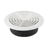 Adjustable Round Wall Vent Cover for Interior Use, ABS Material Ventilation Grille with Rotating Air Volume Control, Suitable for Wall or Ceiling Installation (150mm)