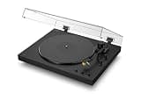 Sony PS-LX5BT Premium Wireless Bluetooth Turntable (2026 Model) : Fully Automatic Belt Drive Vinyl Record Player with Built-in Phono EQ and Included Audio Cable, Black