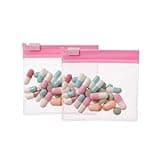 5-Pack Mini EVA Foam Zippered Pouches, Semi-Rigid Storage Cases for Travel Accessories, Coins, and Small Essentials, Pink