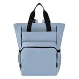 Nesatuwa Emotional Blue Diaper Bag Backpack Waterproof Large Capacity Multifunctional Diaper Bags with Insulated Pockets and Stroller Straps Travel Backpack for Baby Girl/Boy