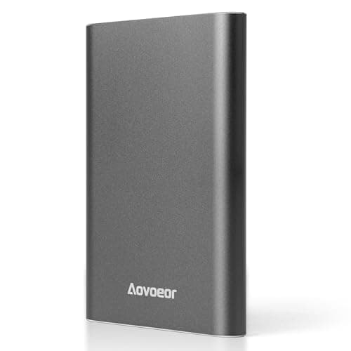 Aovoeor 1TB Ultra Slim Portable External Hard Drive 2.5" USB 3.0 Mobile Ultrafast HDD Storage for PC, Mac, Desktop, Laptop, MacBook, Chromebook, Xbox One, Xbox 360, PS4 (Grey)