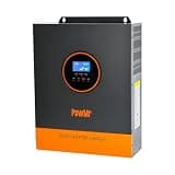 PowMr 5000W Solar Inverter 48V DC to 110V AC, Pure Sine Wave Output with 80A MPPT Charge Controller, Max.PV Input 5500W, 500VDC, fit for 48V Lead-Acid and Lithium Batteries, RV,Off-Grid System