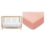 Comfy Cubs Baby Crib and Muslin Cotton Fitted Crib Sheet Bundled