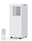 GarveeTech 8,000 BTU Portable Air Conditioner for Indoor Rooms, 3 in-1 AC Unit for Bedroom 250-350 Sq.Ft, Dehumidifier, Fan, Sleep Mode, 24 Timer, Remote Control, Window Kits