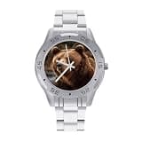 NTVOWPZO Three-Hand Analog Stainless Steel Watches for Men Easy Reader