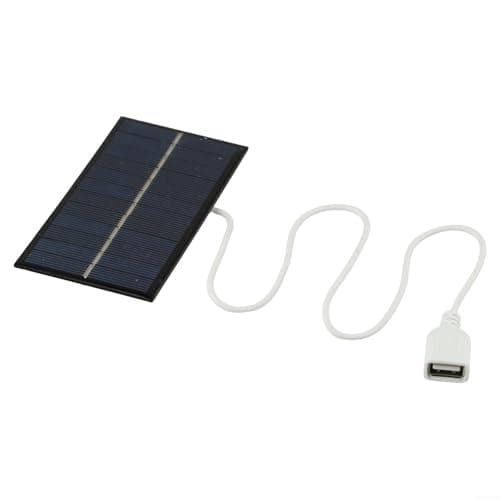 2W 6V Monocrystalline Solar Panel with USB Output, High Efficiency Low-Light Charger for DIY Projects, Garden Lights, Small Fans, Mobile Power Banks and 3.7V Batteries