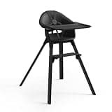 Stokke Clikk High Chair, Midnight with Newborn Set, Cloud Grey