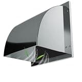 Stainless Steel Exhaust Vent Cover with Insect Screen, Rainproof Wall Vent Hood with Mesh, Outdoor Dryer Vent Cover for Kitchen Bathroom Range Hood Ventilation