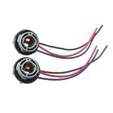 2PCS 1157 LED Bulb Socket Plug with Pre-Wired Harness, Waterproof Turn Signal Brake Light Tail Light Socket Holder Adapter Connector Compatible with 2057 2357 7528 for Cars Trucks SUVs
