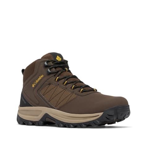 Columbia Mens Transverse Waterproof Hiking Boot, Cordovan/Golden Yellow, 9.5