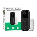 Blink Video Doorbell (newest model) with1 Year Basic plan– Head-to-toe HD view, two-year battery life, and simple setup. Sync Module Core included – System (Black)
