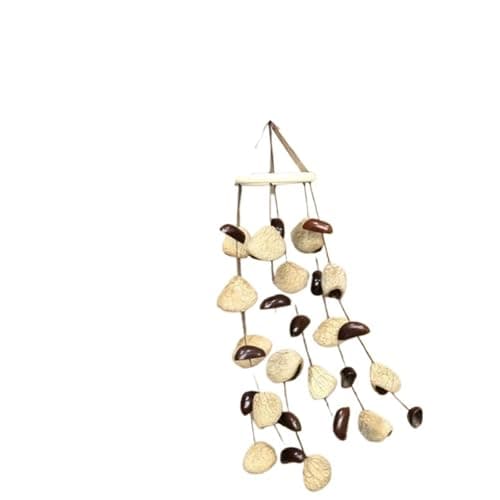 Natural Nut Shell Bells Outdoor Wind Chimes Relaxation Sound Instrument for Home Garden Patio Decoration