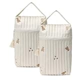 LORRLFFV 2PCS Diaper Bag Organizer Pouches, Small Baby Diaper Bag Purse Mini, Travel Organizer Bags for Women, Bears & Stars