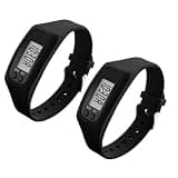 OSOLADY 2pcs Silicone Pedometer Watch for Men with Calorie Burning and Versatile Functionality, Stylish Wrist Step Counter for Outdoor Activities and Workouts