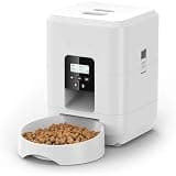 Automatic Cat Dog Feeder 2L WiFi Smart Pet Food Dispenser - APP Controlled Programmable Timed Portions, Stainless Steel Bowl, Dry Food Feeder for Small Medium Pets (White)