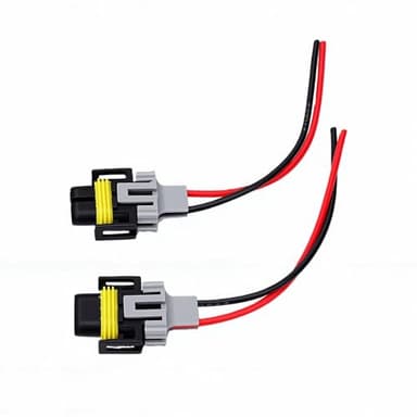 Akozon 2PCS 12V H8 H9 H11 Headlight Socket Connector Plug, Female Wire Harness Adapter for Car Fog Light, Headlamp Low Beam Socket and Automotive Replacement Part