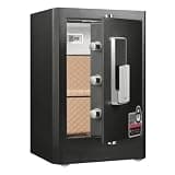 XDSRFVUY Fingerprint Password Safe Alarm Home Office Security Box