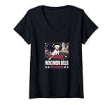 Women's Wisconsin Dells Wisconsin Vintage Dog Lover Design RA0D V-Neck T-Shirt