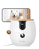 Furbo Mini 360° 2K QHD Pet Camera: Basic See, Talk & Toss Features, No AI Alerts, No Subscription Required, Dog & Cat Rotating Treat Dispenser w/Phone App, Smart Indoor Cam, 2-Way Audio & Night Vision
