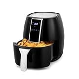3.7QT Digital Air Fryer, Black- Convenient And User Friendly With Optimal Control Panel And Seven Cooking Presets - Versatile Appliance That Fry, Bake, Grill, And Roast A Variety Of Healthier Recipes