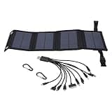 10W Portable Folding Solar Panel Module for USB Charging, Outdoor Travel, Camping, and Emergency Use, Black