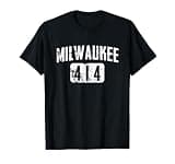 Milwaukee 414 Area Code Vintage City Pride Design T-Shirt