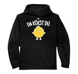Da Kükst Du I Funny Easter Eggs Children Chicken Chick Performance Hoodie