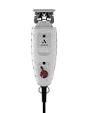 Andis 563721 Professional T-Outliner Beard & Hair Trimmer with Carbon Steel T-Blade, Bump Free Technology – Corded Electric, Finishing & Detailing, GTO, Grey
