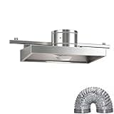 GYPSYFY Stainless steel kitchen range hood with a sliding ventilation cover for easy cleaning, 220V wall-mounted ventilation fan, suitable for hotels, restaurants and kitchens A
