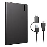1TB External Hard Drive HDD Portable – USB 3.0 & Type-C Storage for PC, Mac, Desktop, Laptop, Xbox, PS4, PS5 – Backup Drive for Photos, Movies, Music, Games – Plug & Play, High Speed Data Transfer
