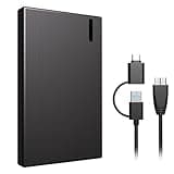 1TB External Hard Drive HDD Portable – USB 3.0 & Type-C Storage for PC, Mac, Desktop, Laptop, Xbox, PS4, PS5 – Backup Drive for Photos, Movies, Music, Games – Plug & Play, High Speed Data Transfer