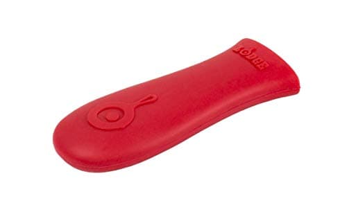 Lodge Silicone Hot Handle Holder - Dishwasher Safe Hot Handle Holder Designed for Lodge Cast Iron Skillets 9 Inches+ w/Keyhole Handle - Reusable Heat Protection Up to 500° - Red
