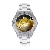 FekiLoot Watches for Men Big Face Stainless Steel Wristwatch Casual Watch