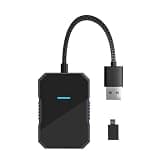 Qqmora Wireless Adapter Car Wireless Converter Car Adapter Box 2 in 1 Stable Connection Small Lightweight with Wired Auto for