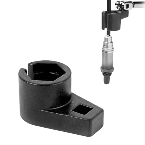 PKOLSFE Offset Oxygen Sensor Socket, 3/8 Inch Drive by 7/8 Inch 22mm O2 Sensor Socket Remover, 6-Point Rustproof Car Oxygen Sensors Wrench Prevents Damage to Wires for Most Cars