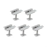 5Pcs Aluminum Alloy Solar Panel Mounting Brackets Framed Frameless Modules, Adjustable Horizontal Vertical Rack with 60m/s Wind Load Resistance(35mm)