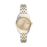 Fossil Women's Watch, Scarlette Quartz Stainless Steel Three-Hand Watch for Women, Color: Gold/Silver