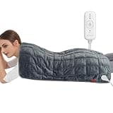Comfytemp Weighted Large Heating Pad 17"×33" for Back & Period, FSA Eligible Far Infrared Electric Heat Pad, Fathers Day Gift for Dad Men, HSA King Size Heated Pad with Evenly Filling Ceramic Bead