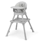 JOYMOR 7 in 1 Baby High Chair for Babies and Toddlers, Convertible Baby Feeding Chair Booster for Eating, Foldable and Portable Highchair with Removable Tray,Activity Table for Infants,Light Gray
