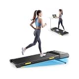 TOPUTURE Walking Pad Treadmill with 15% Auto Incline, 3.0HP Quiet Brushless Under Desk Treadmill for Home & Office, Compact Design, Bluetooth Speaker, RGB LED Display, App & Remote Control