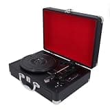 Omquot Vintage BT Record Player Stylish Retro Turntable for Home Entertainment with USB and Speakers