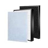 HEPA And Deodorizing Carbon Filter,Compatible For Sharp Air Purifier KC-A50SA KC-A50SA-W KC-A50SA-B,High Efficiency,Low Noise,Long Lasting(1set)